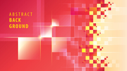 Abstract Geometric pixel background, Modern polygon pixel background. Red Pixel square design, Creative ideas for business presentations, template, banner, invitation card