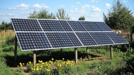 Modern solar panel in isometric style, representing renewable energy and eco_conscious practices.