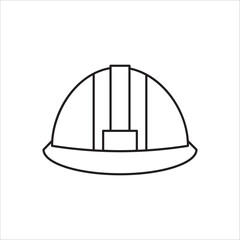 hard hat icon outline vector