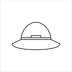 Hat icon outline vector