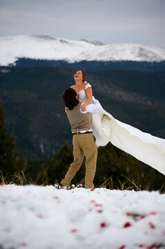 Flying The Bride after getting married.