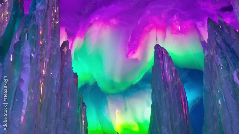Poster creating an otherworldly color display