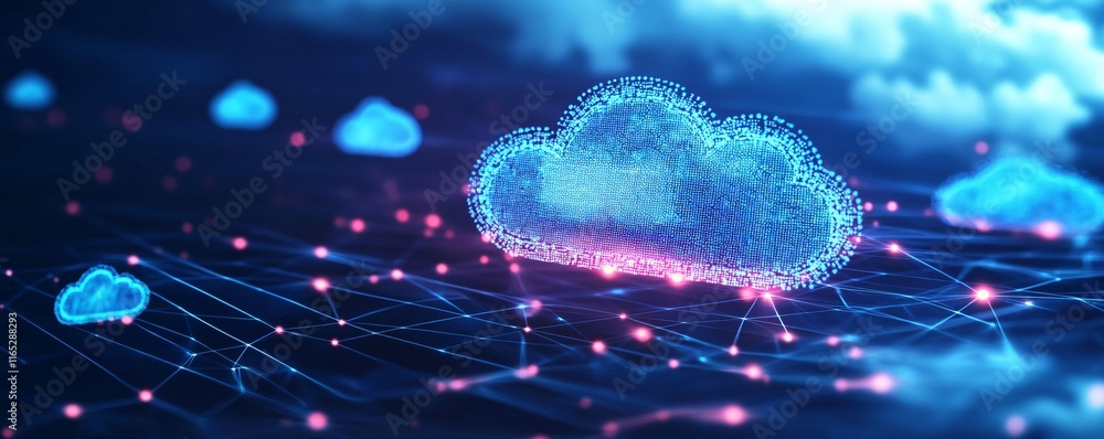 Poster Cloud computing connecting digital clouds in cyberspace