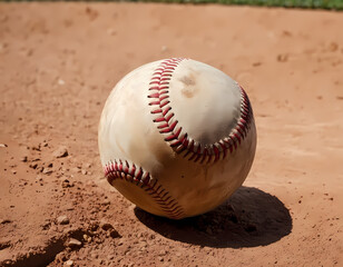 close up of a realistic baseball ball
