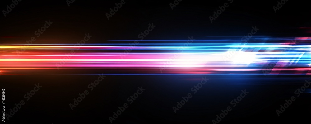 Aufkleber abstract speed motion light effect on black background