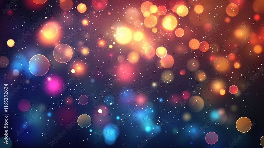 Poster vibrant bokeh gradient background with soft colorful blurs