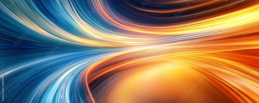 Fototapete abstract speed motion light trails background showing fast acceleration