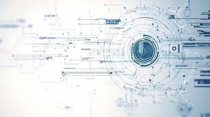 Detailed Technical Drawing of a Mechanical Engine Background Design