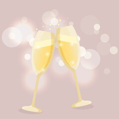 background with drinks. happy new year