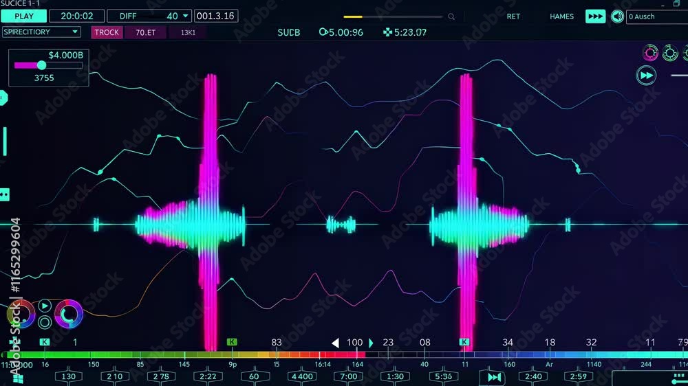Poster soundwave visualization techniques for audio editing and mixing in a digital audio workstation