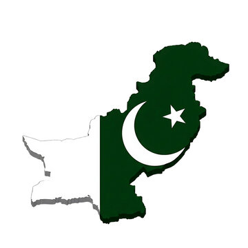 Pakistan Flag with Detailed Map High-Resolution Image for Websites and Presentations
