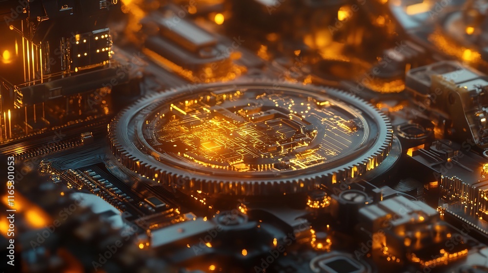 Poster Abstract Rendering of Gears and Microchips in Technology Environment