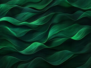 Fototapeta premium abstract wavy patterns in bold green and black for dynamic backgrounds
