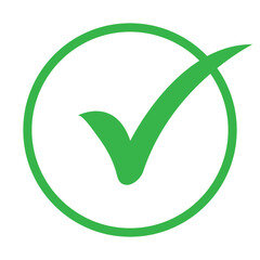 green check tick mark sign