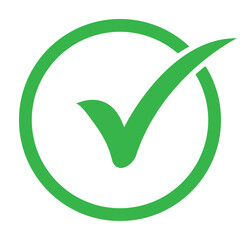 green check tick mark sign