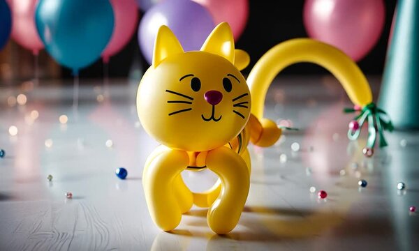Cat shaped balloon.