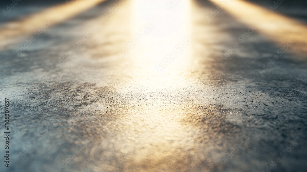 Aufkleber light beams illuminating rough concrete surface background