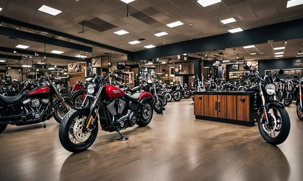 Classic motorcycle shop.