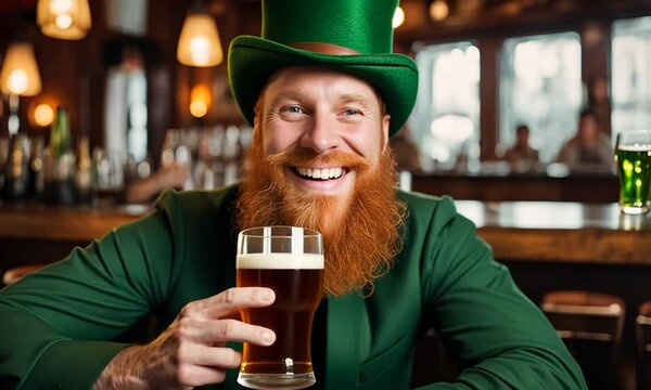 Irish man in Irish pub.