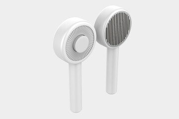 Dog, Cat Grooming Comb Beauty Product, Pet Cleaning Bathing Products. 3d illustration