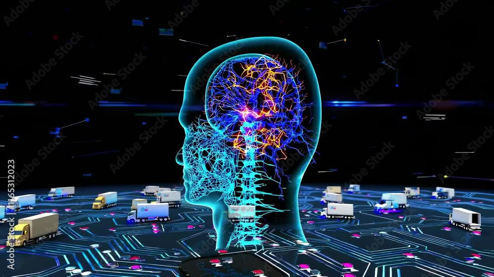Poster Exploring the intersection of artificial intelligence and logistics technology in modern transportation systems