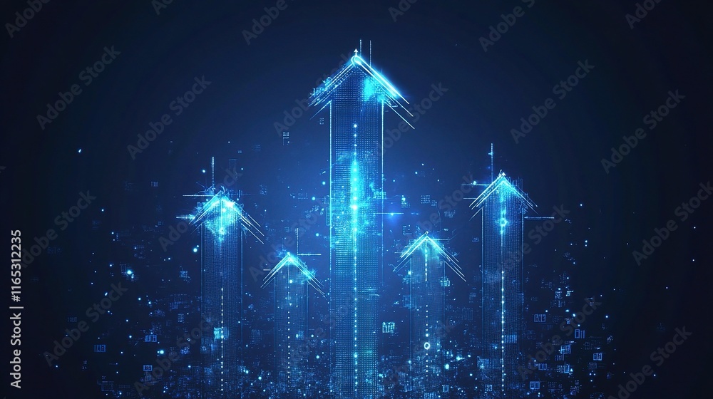 Poster digital transformation and technology abstract background design