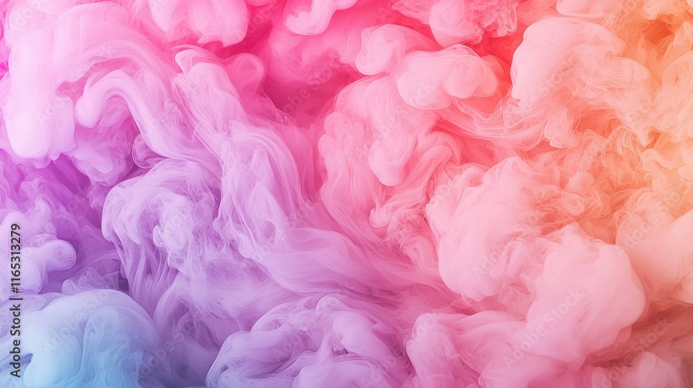 Poster vibrant colorful smoke swirls abstract art digital background creative design close-up view dynamic 