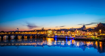 Obraz premium Historic Maastricht Cityscape with Iconic Landmarks