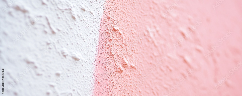 Poster white and pink rough wall creating a textured background
