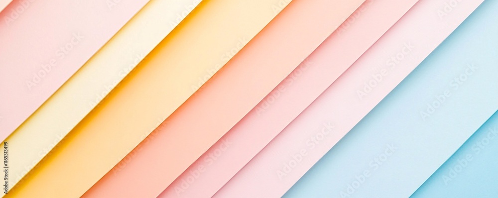 Poster colorful pastel paper creating a beautiful gradient background