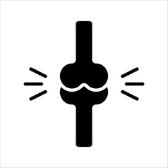 Human Bones icon set. Broken bones, outline and black icon vector on white background