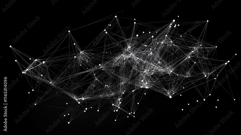 Poster dynamic data visualization showcase virtual space digital art abstract environment close-up perspect