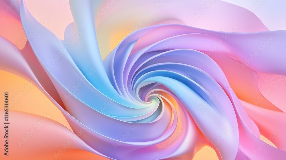 Poster dynamic spiral motion abstract art digital creation vibrant colors modern design close-up view visua