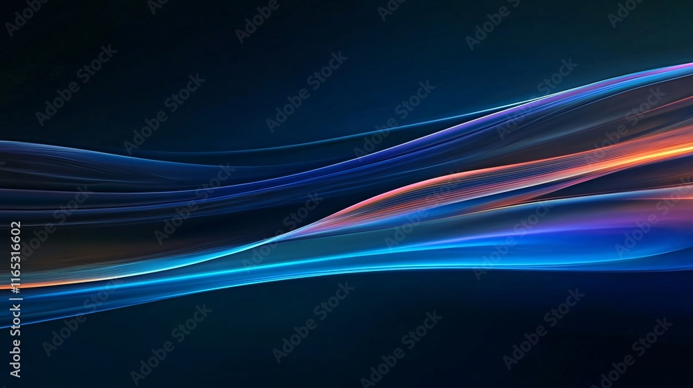 Poster abstract flowing lines creating dynamic energy patterns