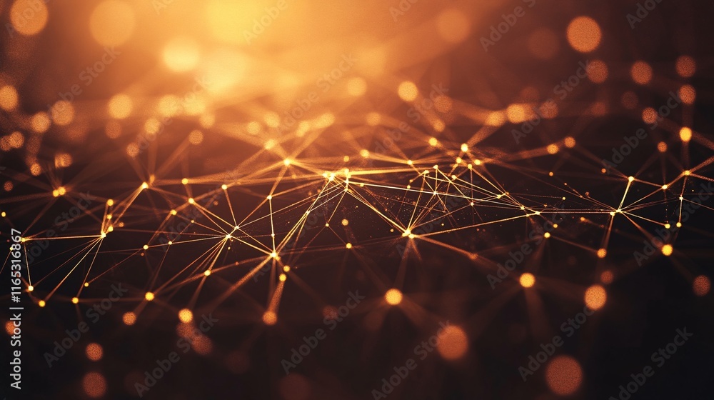 Aufkleber Plexus abstract technology background connecting lines and dots