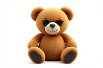 Obraz premium there is a brown teddy bear with sunglasses on it