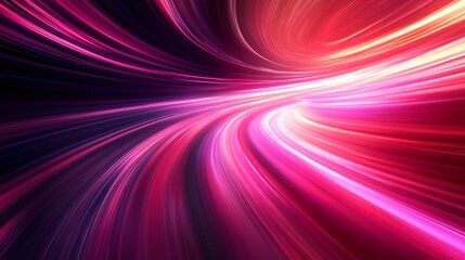 Fototapeta premium Abstract speed motion swirling in a tunnel of pink and purple lights