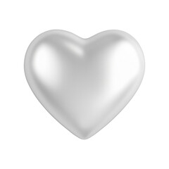 Silver 3D heart-shaped icon for Valentine's Day