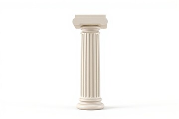 a close up of a white pillar with a white base
