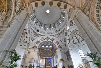 Internal Church of Santa Maria delle Grazie details and architecture, Lombardy, Italy.