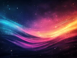 Obraz premium dynamic gradient with glowing streaks of light in vivid colors