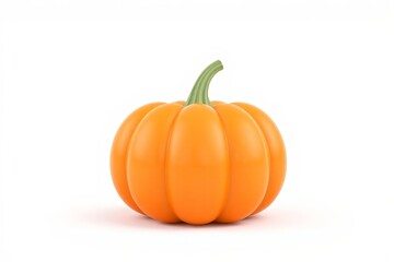 there is a small orange pumpkin on a white surface