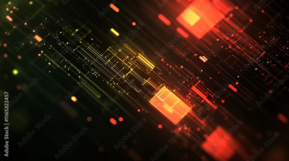 Aufkleber futuristic data stream flowing through cyberspace network