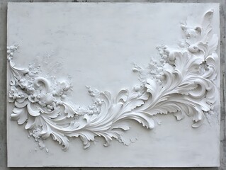 Simple white plaster surface with visible swirls and natural textures