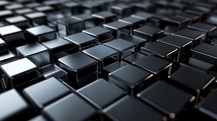 Obraz premium Abstract metallic cubes forming a modern background
