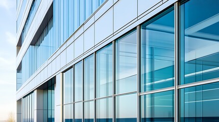 Obraz premium Contemporary Architectural Design with Sleek Exterior and Glass Windows