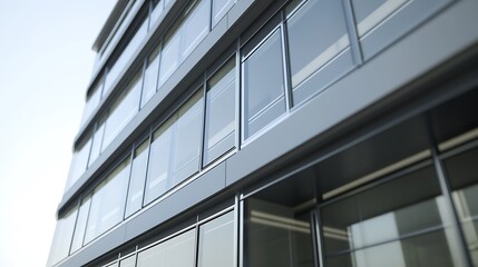 Obraz premium Contemporary Architectural Design with Sleek Exterior and Glass Windows