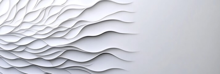 Naklejka premium minimalist concentric circles in white with light shadows