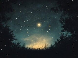 Naklejka premium subtle starry night effect on a rich black background