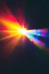 Bright Light on Black Background